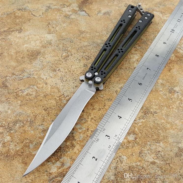 Coltelli Chef Tony Coltelli A Farfalla Basilisk Butterfly Knife Fibra Di Carbonio 4.6 Stonewash