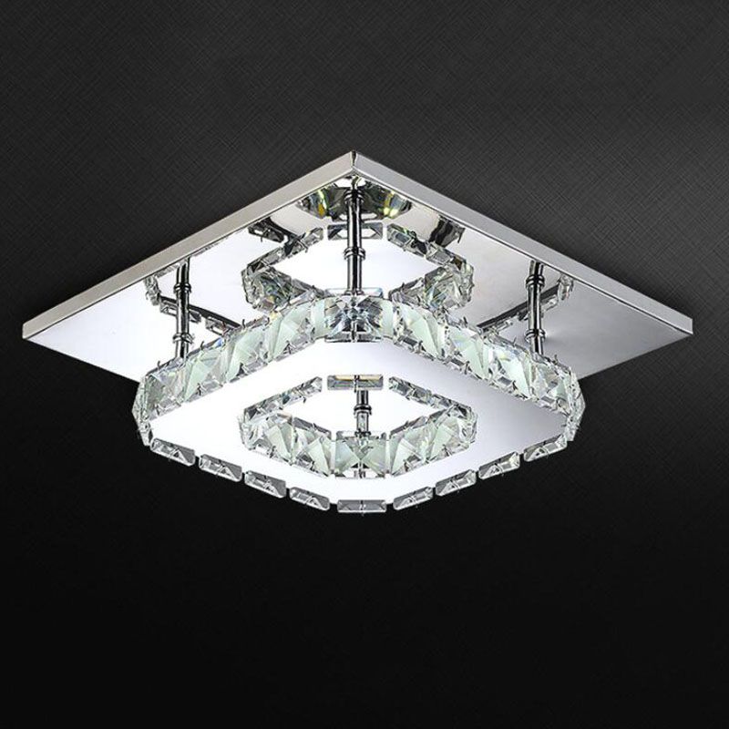 2019 Modern Square Crystal Led Ceiling Lights Aisle Porch Corridor 2019 Modern Square Crystal Led Ceiling Lights Aisle Porch Corridor Stairs Chandeliers Surface Mounting Transparant Amber From