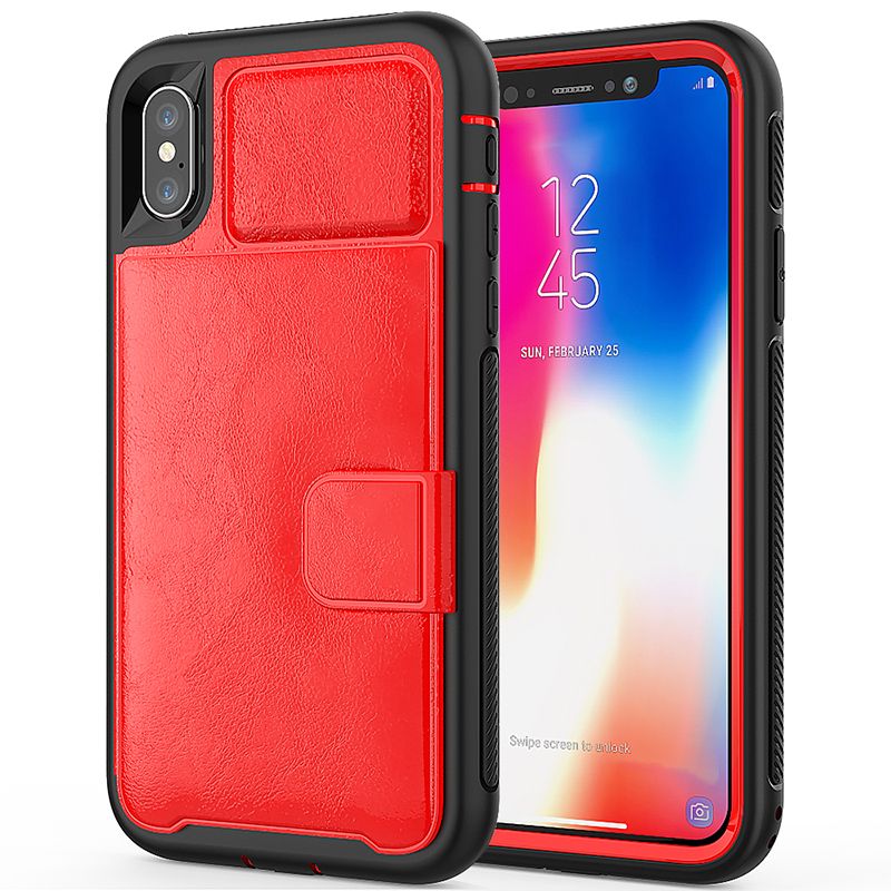 For IPhone XR Case Luxury Leather Wallet Case With Card Slots Phone Cases For Iphone XS XS Max ...