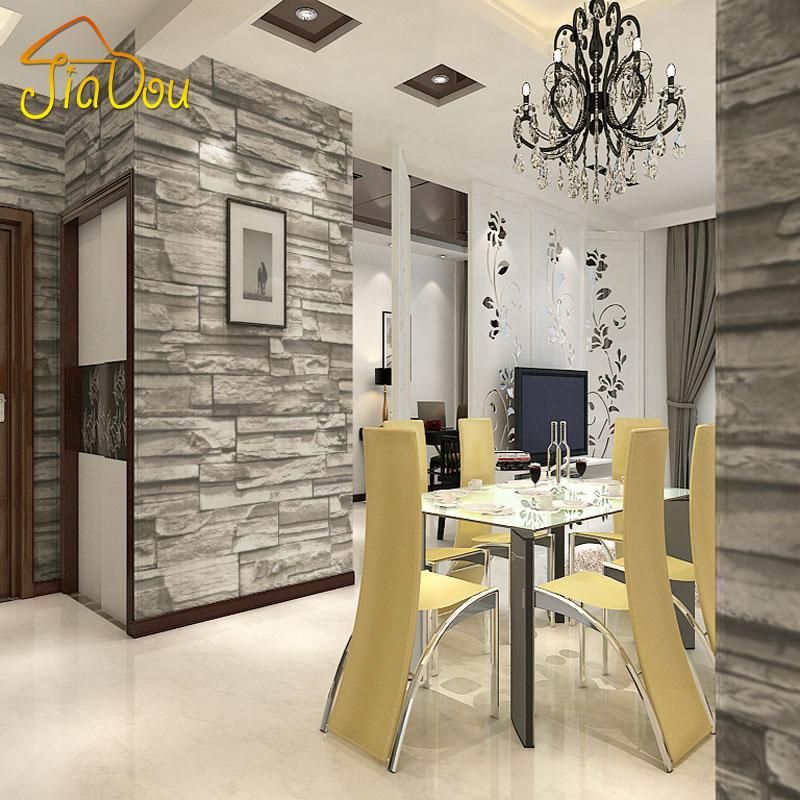Compre Al Por Mayor Estilo Chino Comedor Wallpaper Moderno 3D Piedra ... Compre Al Por Mayor Estilo Chino Comedor Wallpaper Moderno 3D Piedra ...