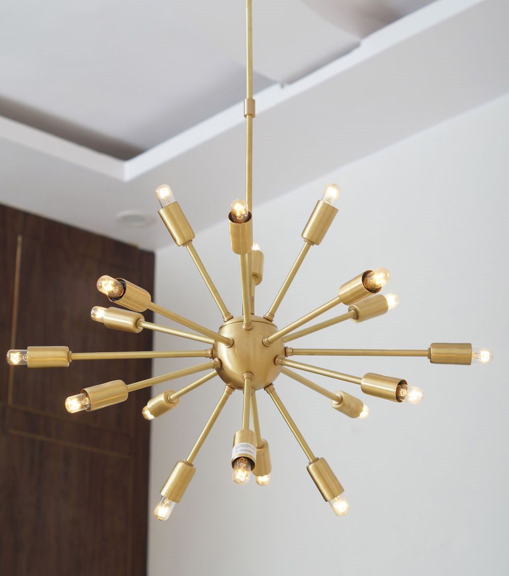 Iluminación Medio Moderna Suspensión Para Sala Araña Pulido Siglo Comedor Sputnik De Vestíbulo Latón Colgante Lámpara La Cocina 18 Rc34j5LqA