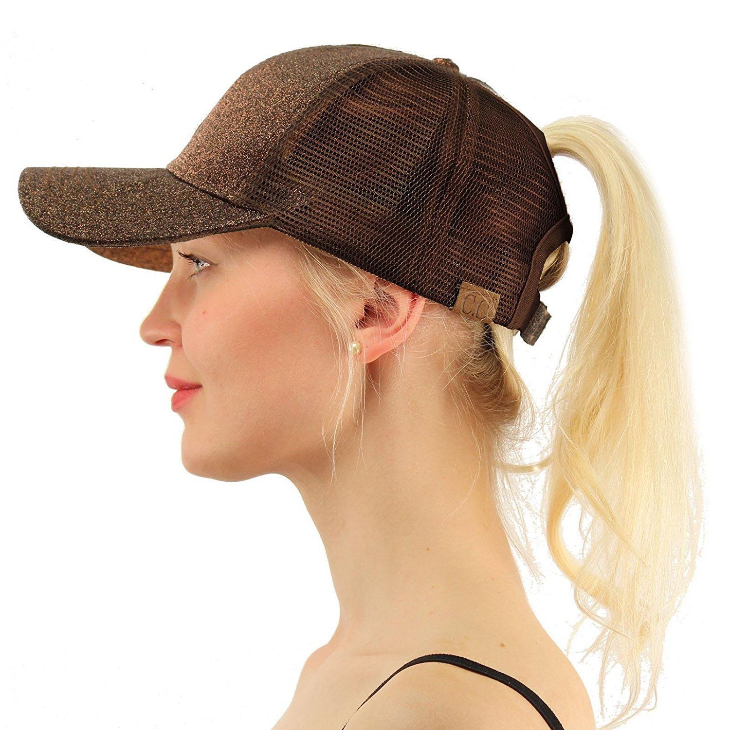 baseball cap with fake ponytail