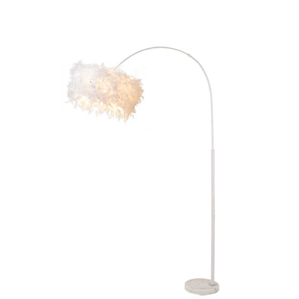 2018 Oovov White Feather Living Room Floor Lamp Creative Bedroom 2018 Oovov White Feather Living Room Floor Lamp Creative Bedroom Bedsides Light Piano Lights Bend Over From 170 86 Dhgate Com