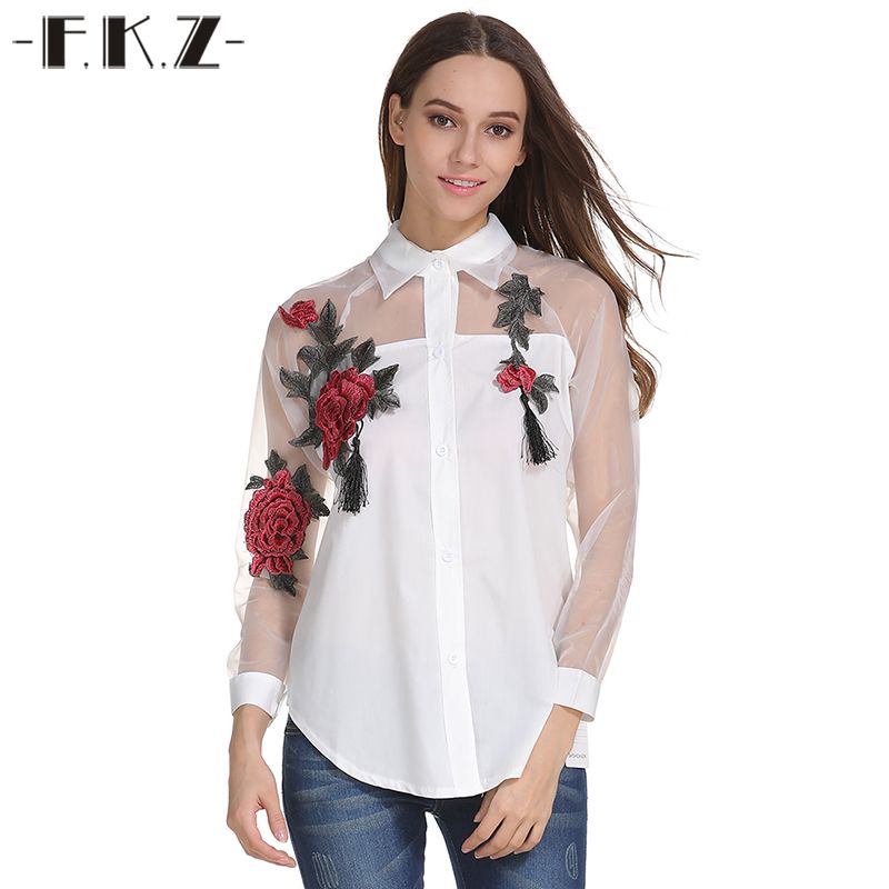 spring summer cotton blend women embroidery long sleeve blouses spring summer cotton blend women embroidery long sleeve blouses