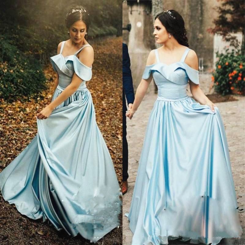 baby blue cinderella prom dress