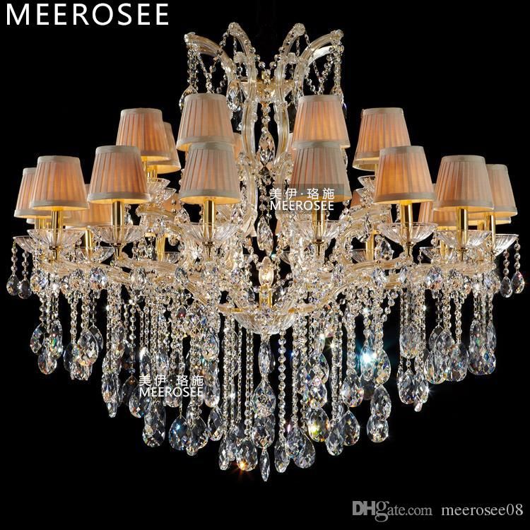 Classical Chandelier Light Fixture Big Crystal Chandeliers Lighting Classical Chandelier Light Fixture Big Crystal Chandeliers Lighting Lamp For Foyer Lobby Villa 24 Lights Hanging Designer