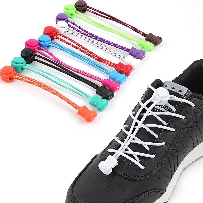 Stretch Farbe Sportschuhe Schnürsenkel Schnalle Faule Elastic Erwachsene Kind Runde yNm8nv0wO