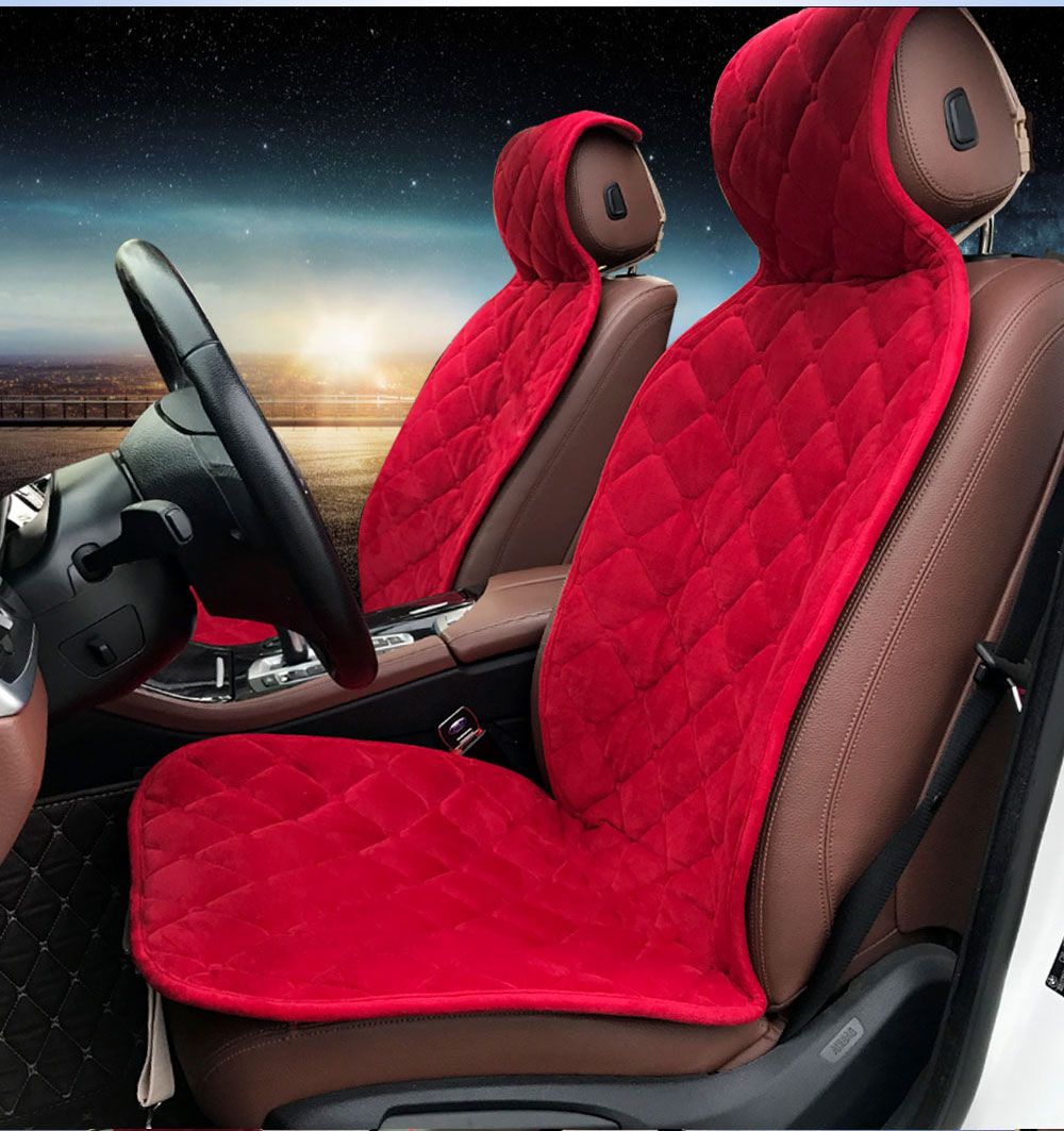 2018 New Plush Car Seat Cover Colours Gray Black Brown Yellow Red Material High Quality Velvet Universal Size For Bmw F3 Covers