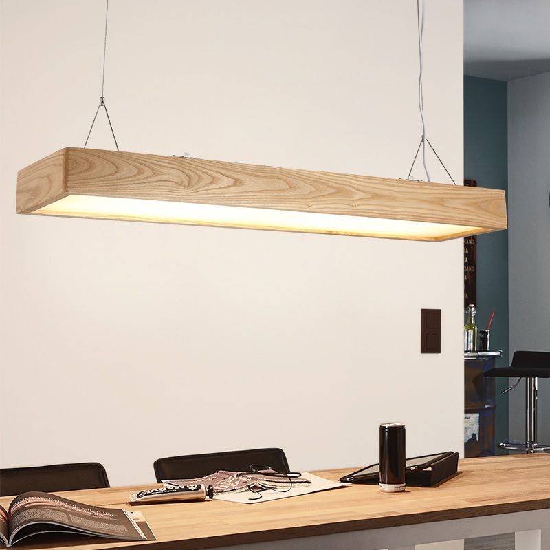 Pendant Lights In Wooden And Acrylic Shades 92 22cm 32w Led Pendant Lights In Wooden And Acrylic Shades 92 22cm 32w Led Strip Included For Working Station Kitchen Island Lamp Hanging Designer Light