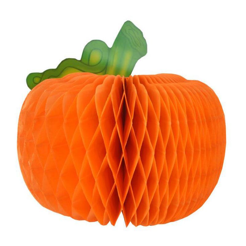 Moq 10pcs Halloween Decoration Props Pumpkin Lantern Fold Garland Paper Pumpkins Party Supplies For Event Bar Ornament Dec