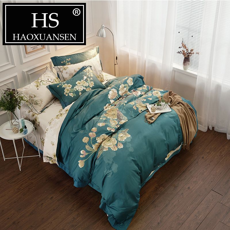 Awakening Of Spring Bed Sheet Duvet Cover Set Cotton Comforter Bedding Sets King Size Queen