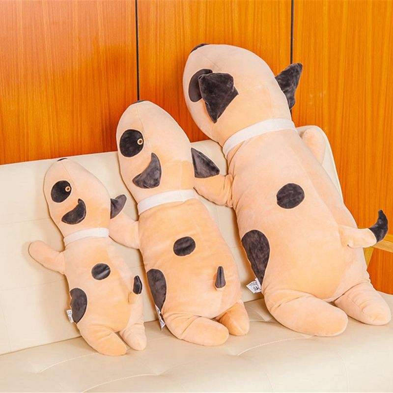 Wholesale Age Range Big Lying Sleeping Dog Plush Pillow Toy Soft