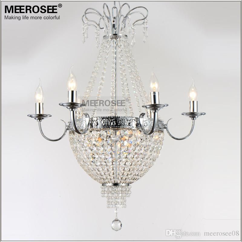 French Empire Crystal Chandelier Light Fixture Vintage French Empire Crystal Chandelier Light Fixture Vintage Lighting Wrought Iron White Chrome Black Color Michigan Small From