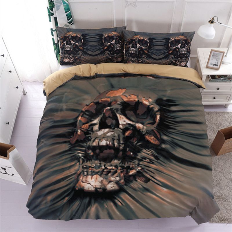 Fanaijia 3d Skull Bedding Sets Queen Size Sugar Duvet Cover Fanaijia 3d Skull Bedding Sets Queen Size Sugar Duvet Cover Bed Cool Print Black Bedclothes Au Us Bedline Canada 2019 From Instrumenthome