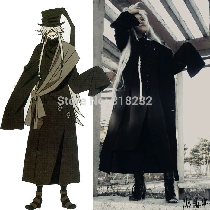 Black Butler Kuroshitsuji Undertaker Outwear Coat Jacket Greatcoat