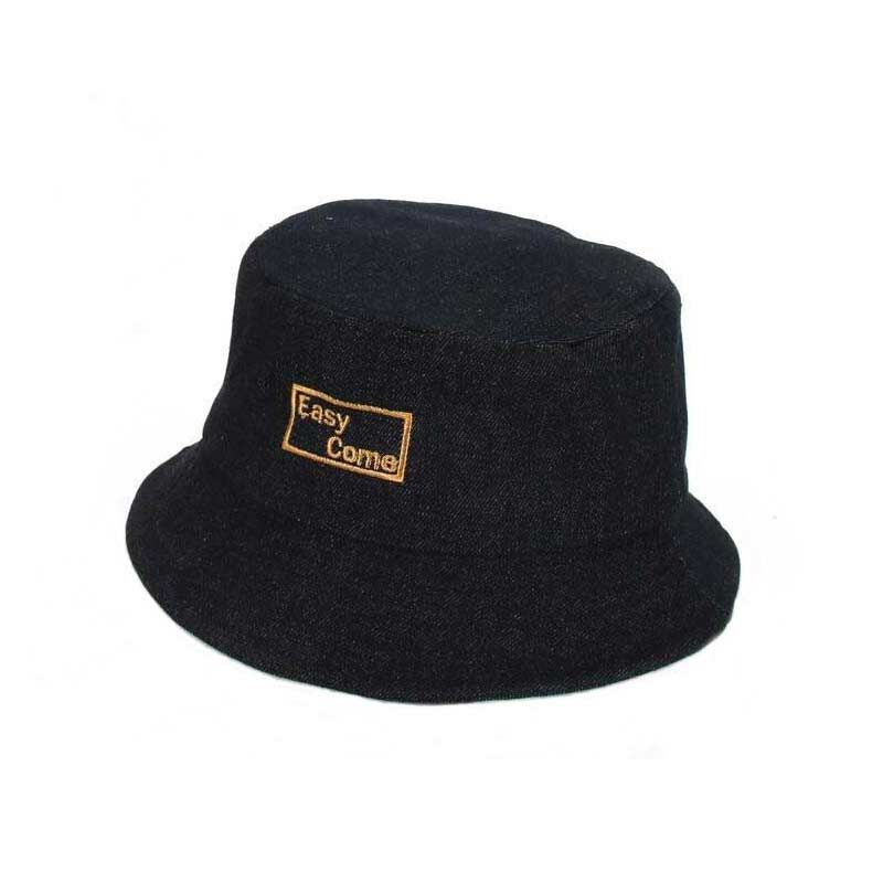 kids black bucket hat
