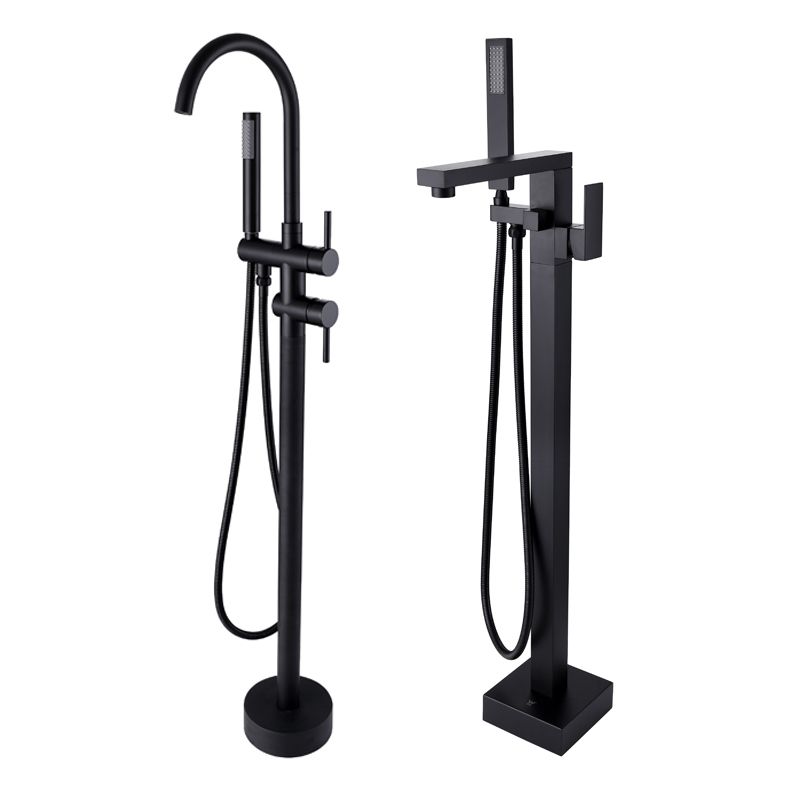 Matte Black Freestanding Bathtub Faucet Bath Spout Shower Diverter Matte Black Freestanding Bathtub Faucet Bath Spout Shower Diverter Floor Mount Filler Mixer Taps Faucets Uk 2019 From Qqq541278 Gbp 180 76