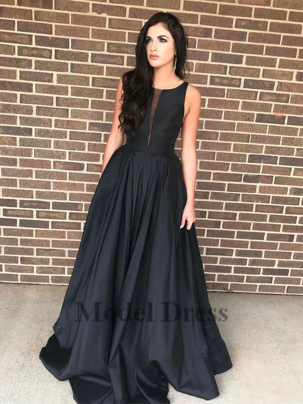 womens black evening gowns