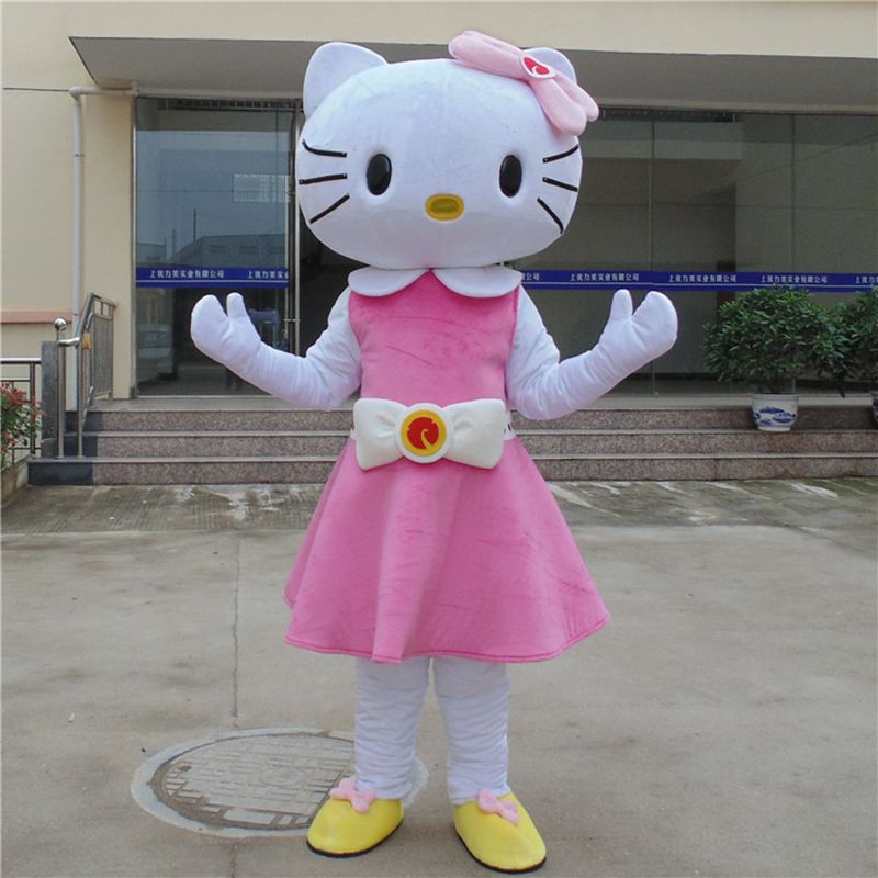 hello kitty mascot costume pink cat cospaly cartoon character adult hello kitty party costume