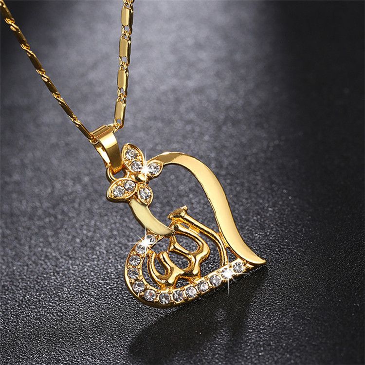 2018 Necklace Pendants Muslim For Women Pure Gold Color Arabic Religious Totem With Small Beads Chain Jewely - Gold Pendants For Women 2018 Necklace Pendants Muslim For Women Pure Gold Color Arabic Religious Totem With Small Beads Chain Jewely - Gold Pendants For Women