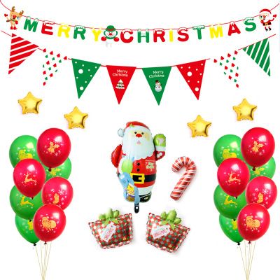 christmas indoor decorations balloons santa claus party balloons