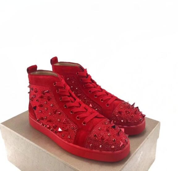 red and tan shoes