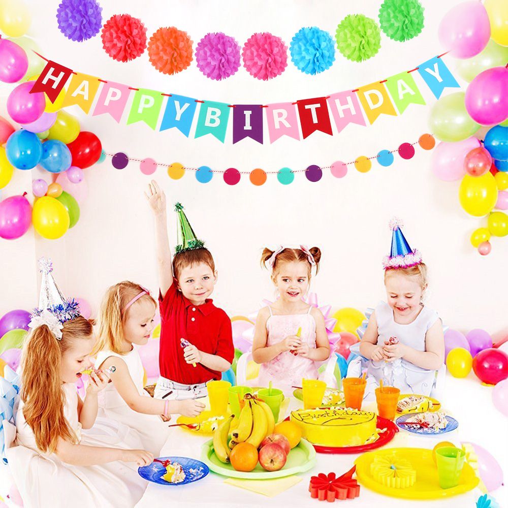 Colorful Birthday  Party  Decoration  Supplies  Happy Birthday  