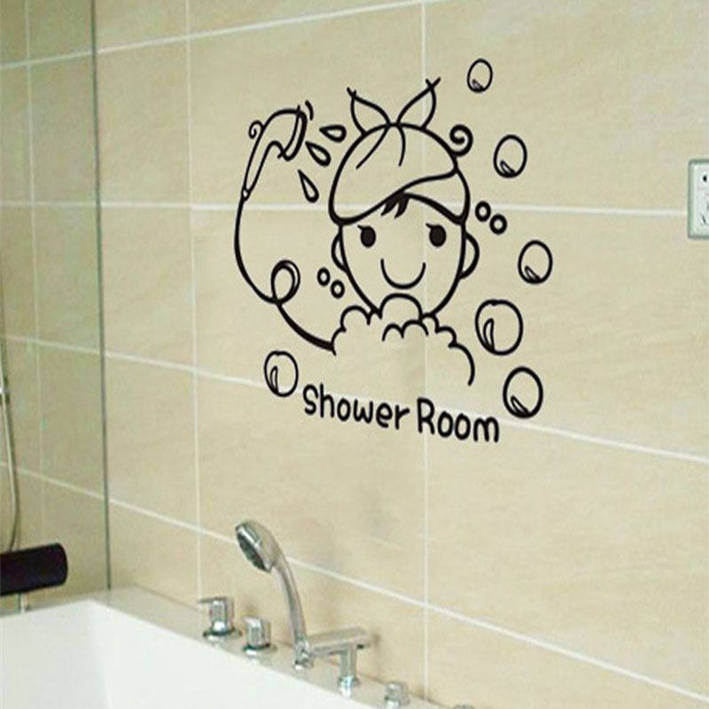 Cartoon Mädchen Muster Einfache Badezimmer Wandaufkleber Home Kunst Decor Dusche Vinyl Aufkleber Baby Poster Zitate Wandbilder K526 Cartoon Mädchen Muster Einfache Badezimmer Wandaufkleber Home Kunst Decor Dusche Vinyl Aufkleber Baby Poster Zitate Wandbilder K526
