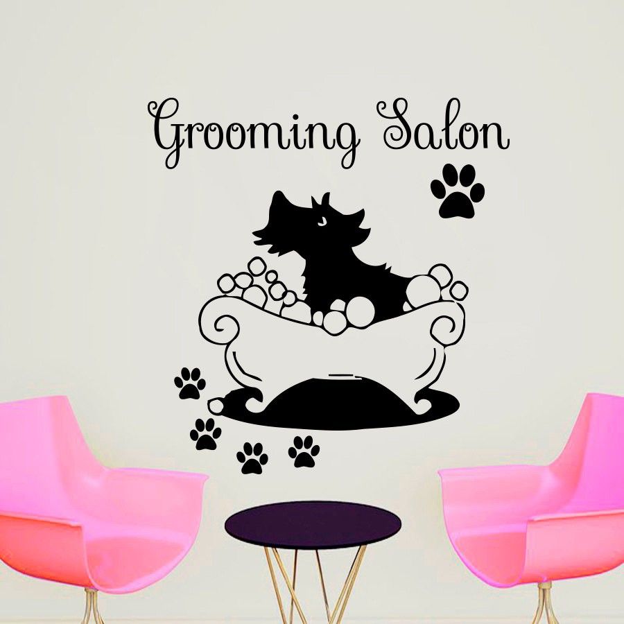 Removable Wallpaper Grooming Salon Vinyl Stickers Spa Cat With Footprints Wall Sticker For Kids Bedroom Home Decoration Stickers Walls Super Mario Wall Removable Wallpaper Grooming Salon Vinyl Stickers Spa Cat With Footprints Wall Sticker For Kids Bedroom Home Decoration Stickers Walls Super Mario Wall
