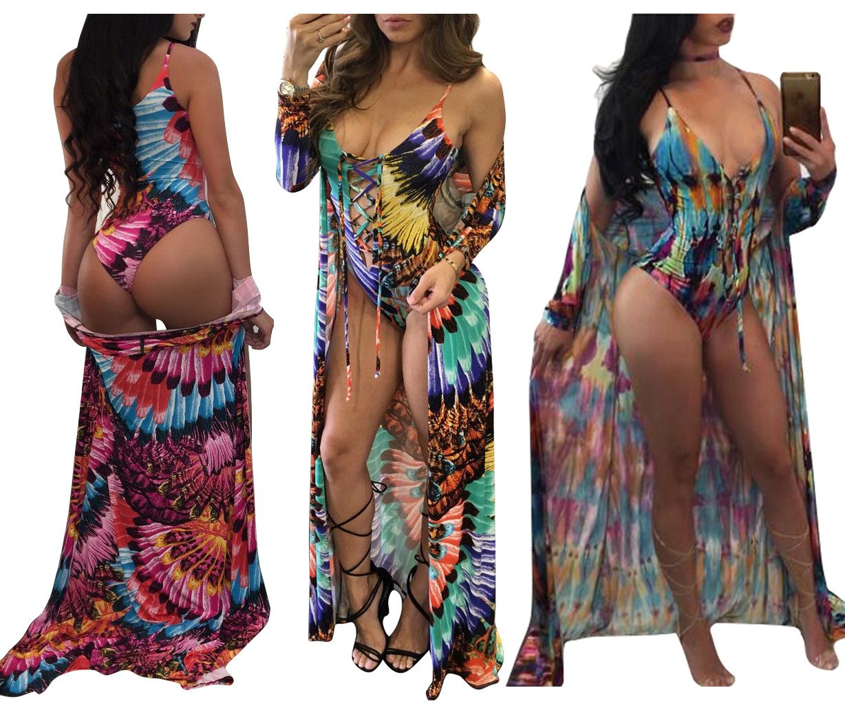 two piece beach cover up