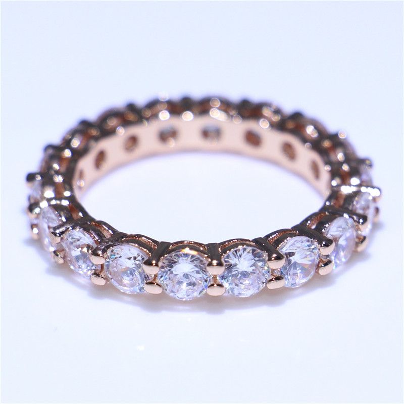 negozio outlet migliori offerte su vari stili Handmade Rose Gold Filled Wedding Ring Diamonique CZ Round Crystal ... negozio outlet migliori offerte su vari stili Handmade Rose Gold Filled Wedding Ring Diamonique CZ Round Crystal ...