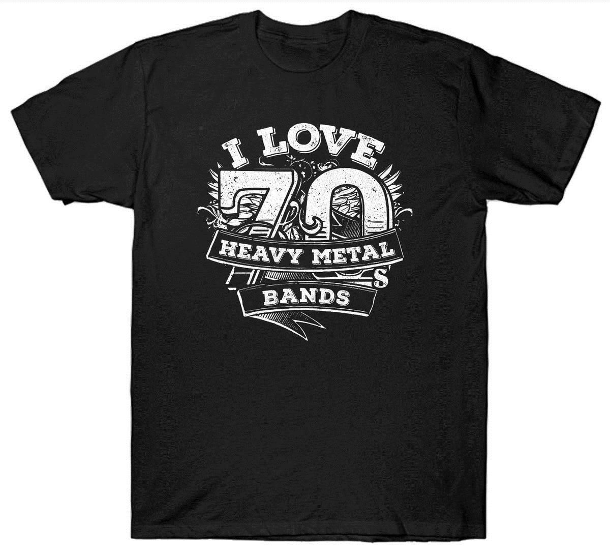 LOVE Mens RETRO MUSIC  I HEAVY METAL S 2018 100%cotton T GIFT fashion 1970 O-Neck Brand SHIRT Shirt T-Shir BIRTHDAY T VINTAGE