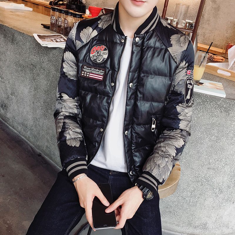 Dicke Winter Gedruckt Jacke Parka Männer Winter Männer Puffer Mantel Männer Schwarz Herrenmode Mantel Club Outfit 3xl Slim Fit C18111201 Dicke Winter Gedruckt Jacke Parka Männer Winter Männer Puffer Mantel Männer Schwarz Herrenmode Mantel Club Outfit 3xl Slim Fit C18111201