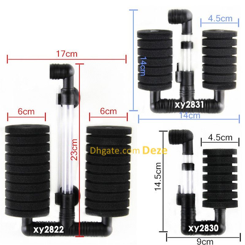 5pcs Lot Fish Tank Aquarium Low Noise Oxygen Sponge Corner Filter Pump Air Driven Bio