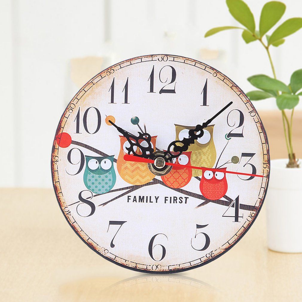 2019 Round Imitation Wood Small Alarm Clock Owl Pattern Living Room 2019 Round Imitation Wood Small Alarm Clock Owl Pattern Living Room Bedroom Study Office 22 26 Single Face From Miniatur 25 84 Dhgate Com