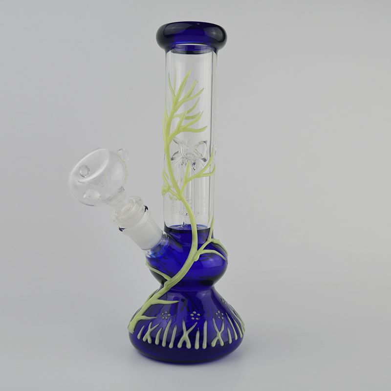 Wholesale BRAND Beaker Bong Straight Tube Bong Dab Rig 4 Arm Tree Perc