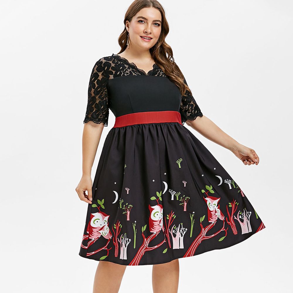 Vintage Dresses Plus Size Women