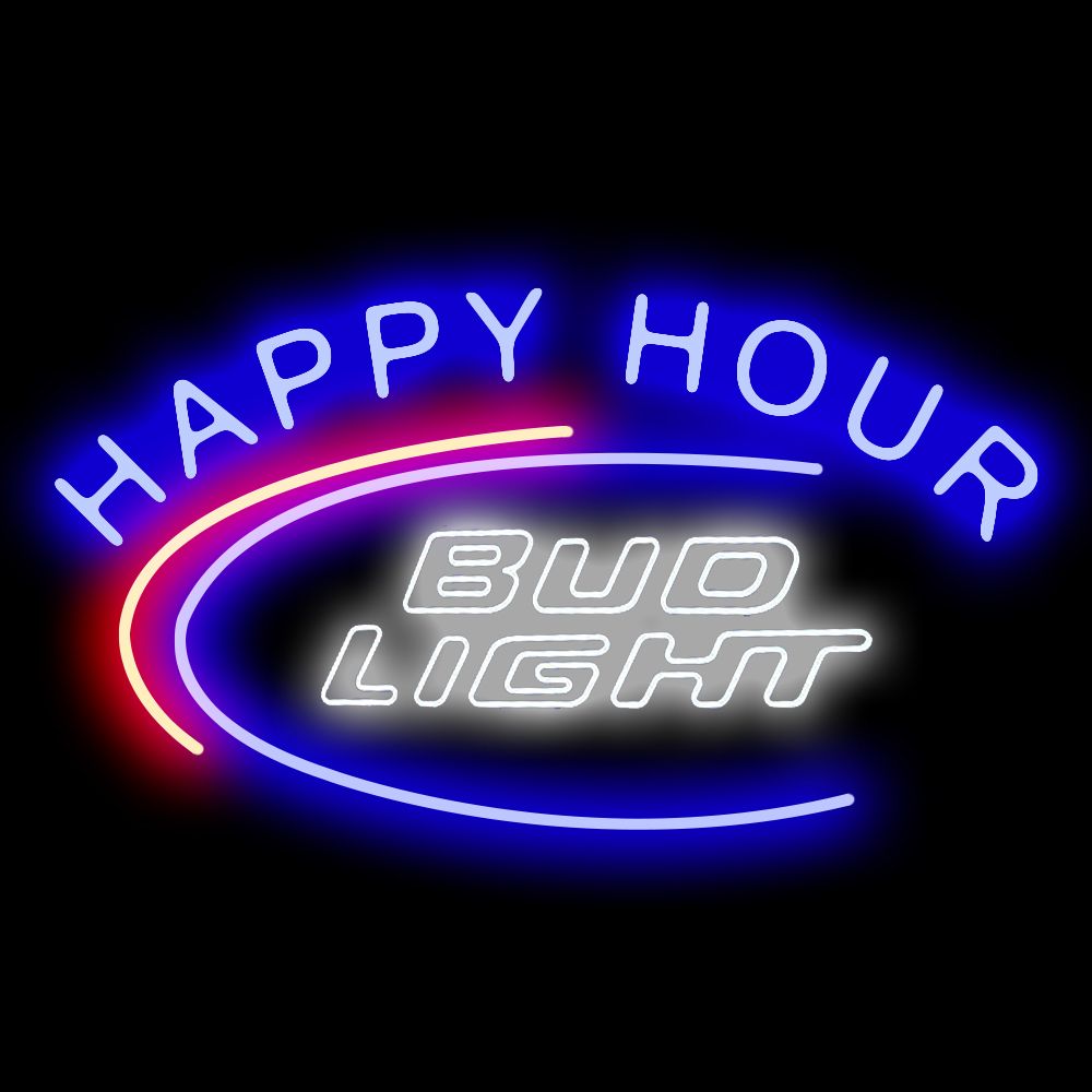 2020 Neon Signs Gift Bud Light Happy Hour Beer Bar Pub