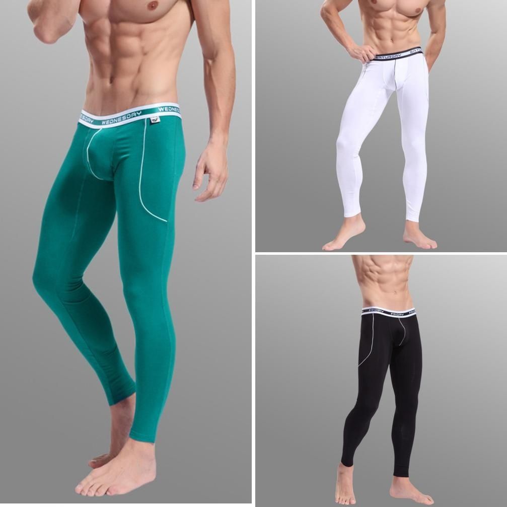 2021 Popular Men'S Tight Warm Long Johns Thermal Underwear Pants Low ...