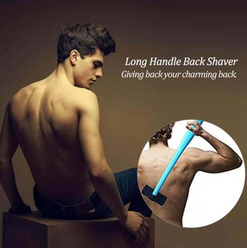 Folded Back Shaver For Men Back Hair Plastic Long Shaving Handle