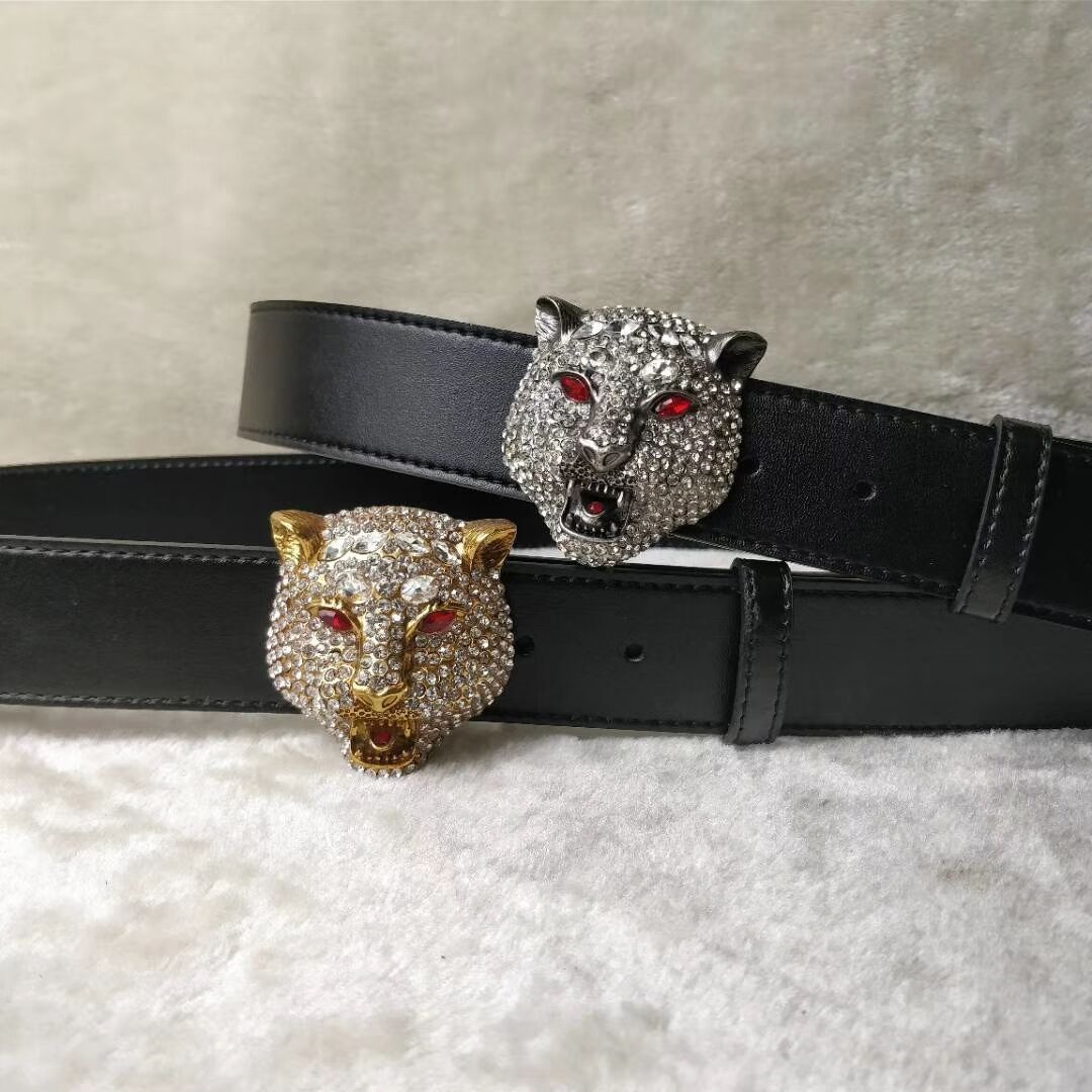 2018 New Belt Brand Designer Belts Copper With Diamond Buckle Belts For Men And Women Real