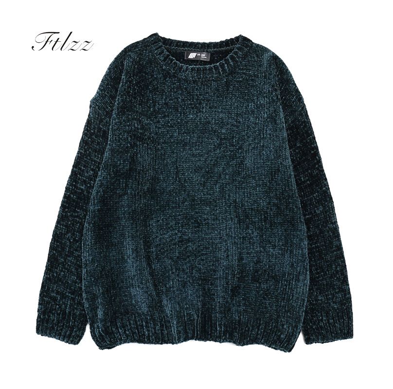 Women Chenille Sweater Mujer 2018 New Autumn Winter Basic Pullover Ladies Casual Long Sleeved Velvet Knitted Sweaters Invierno