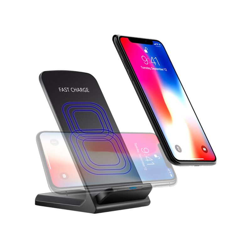 Desk Phone Stand Qi Fast Wireless Charger For Iphone 8 Plus X Best Qi Standard Wireless Charger Charging Portable S6