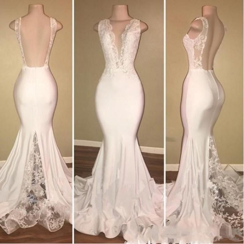 sexy white formal dress