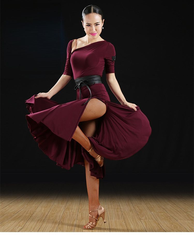 Grosshandel Latin Dance Dress Salsa Dress Frauen Dance Wear Latin Wettbewerb Dress Samba Kostume Fransen Latin Dance Dresses Tango Dancewear Von