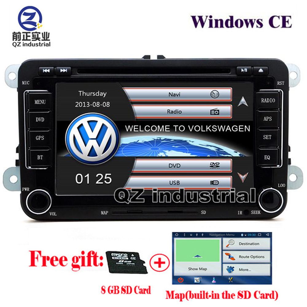 QZ 1080P Rns510 2din 7inch Car DVD Player For VW JETTA PASSAT/B6/CC GOLF 5/6 POLO Touran Tiguan Caddy SEAT With Radio Wifi GPS 3G Navigation Small Car Dvd ...