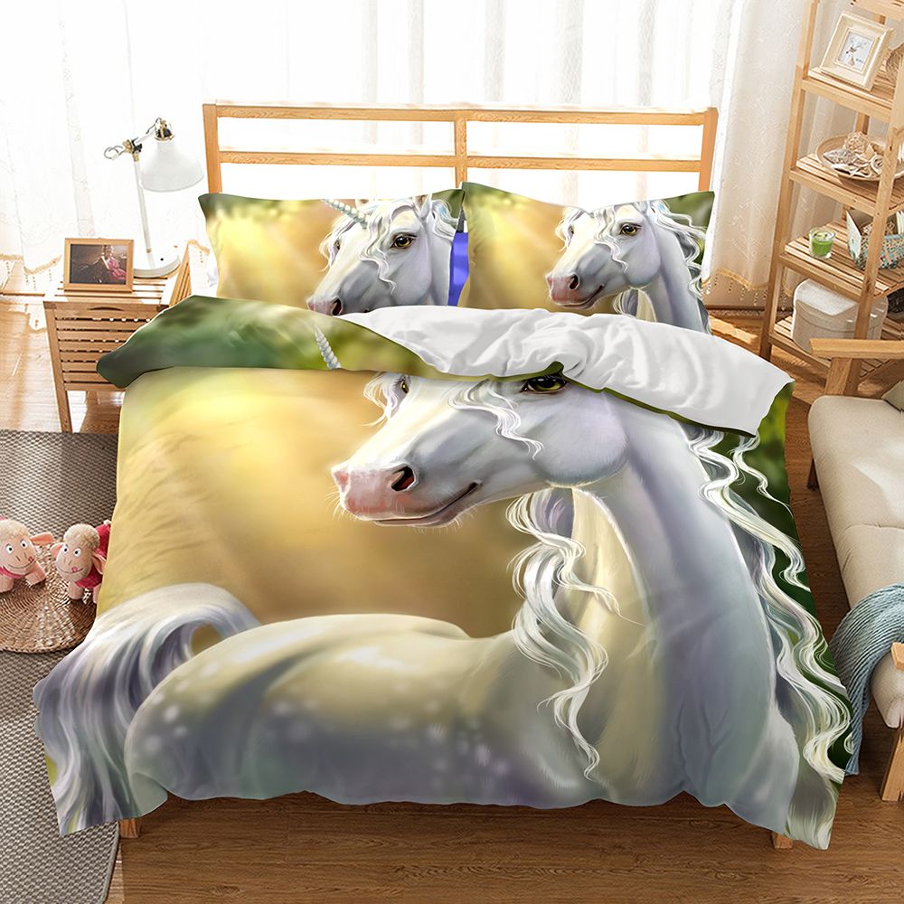 2019 Kids Bedding 3d Beautiful Unicorn Sets All Sizes Pillow 2019 Kids Bedding 3d Beautiful Unicorn Sets All Sizes Pillow Case Quilt Cover Duvet No Filler From Molahome 36 19 Dhgate Com