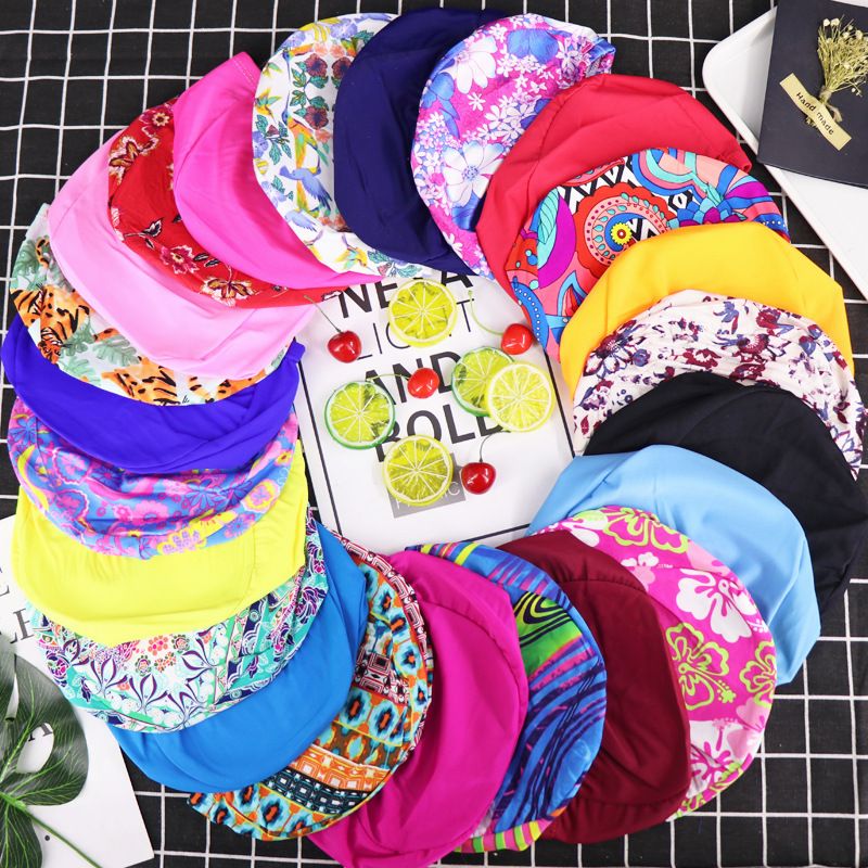 Halinuia 2 Gorros De Natación Elásticos Para Niños Y Adultos, De Tejido 