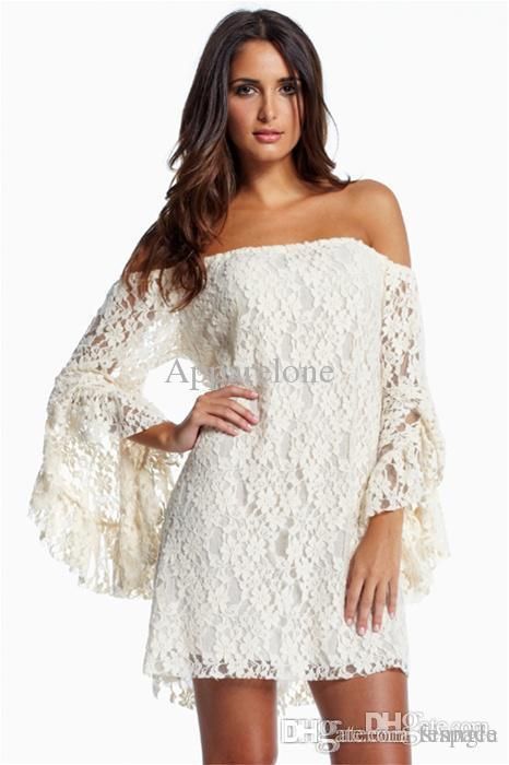 Off Shoulder Cream Dress