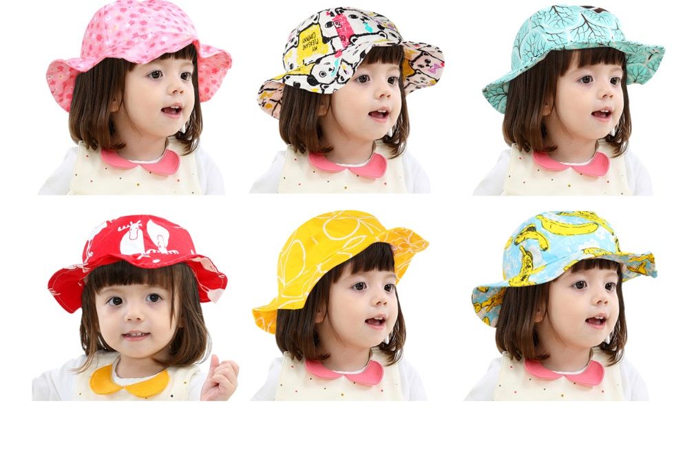 Summer Cotton Kids Baby Sun Cap Girls Boys Sun Outdoor Beach Hat Toddler Infant